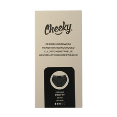 Cheeky Wipes Menstruatie ondergoed Feeling Pretty zw maat 38-40 1.00 Stuks