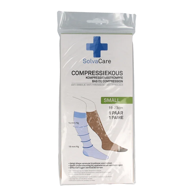 Solvacare Compressiekous beige S 19 - 23 cm 1 Paar