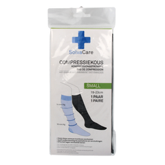 Solvacare Compressiekous zwart S 19 - 23 cm 1.00 Paar