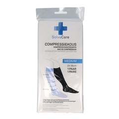 Solvacare Compressiekous zwart M 23 - 26 cm 1 Paar