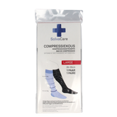 Solvacare Compressiekous zwart L 26 - 29 cm 1.00 Paar
