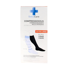Solvacare Compressiekous zwart XL 29 - 33 cm 1 Paar