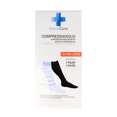 Solvacare Compressiekous zwart XL 29 - 33 cm 1.00 Paar