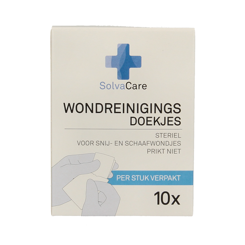Solvacare Wondreinigingsdoekjes steriel 10 Stuks