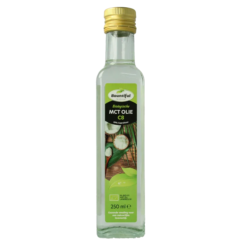 Bountiful Mct olie coconut pure - 99% caprylic bio 250 Milliliter