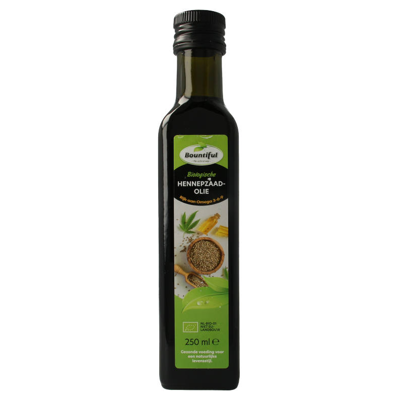 Bountiful Hennepzaadolie omega 3-6-9 bio 250.00 Milliliter