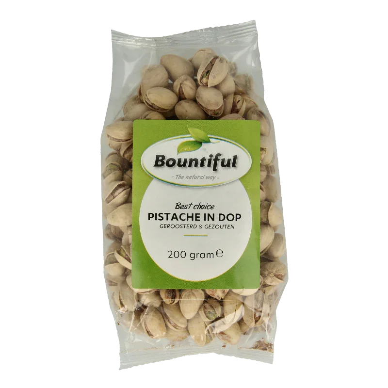 Bountiful Pistache in dop geroosterd en gezouten 200 Gram