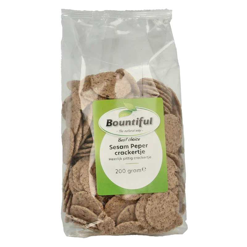 Bountiful Sesame pepper cracker 200 Gram