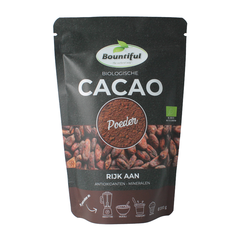 Bountiful Cacao poeder bio 200.00 Gram