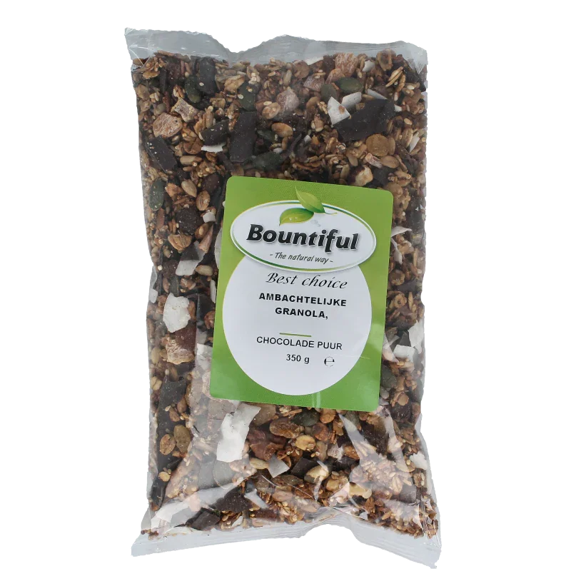 Bountiful Ambachtelijke granola chocola puur 350 Gram