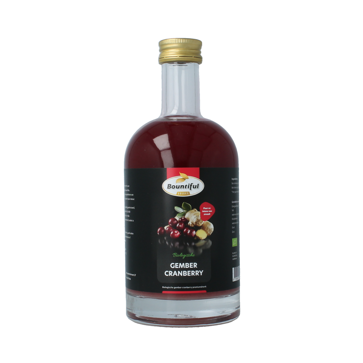 Bountiful select Gember sap cranberry bio 500.00 Milliliter