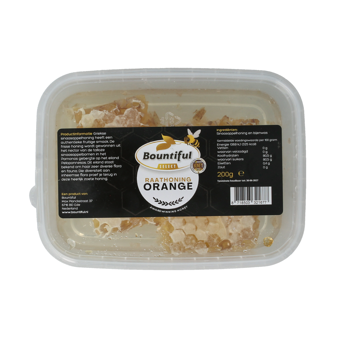Bountiful Griekse honingraat sinaasappel 200.00 Gram