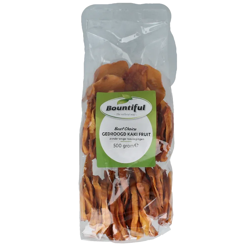 Bountiful Kaki fruit gedroogd zonder suiker 500 Gram