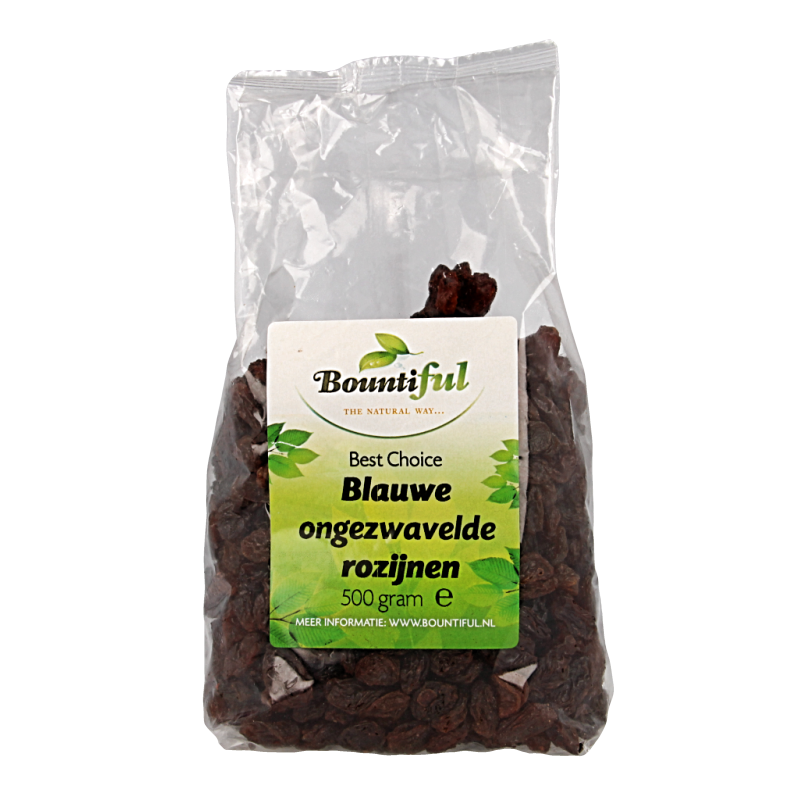Bountiful Rozijnen blauw ongezwaveld 500 Gram