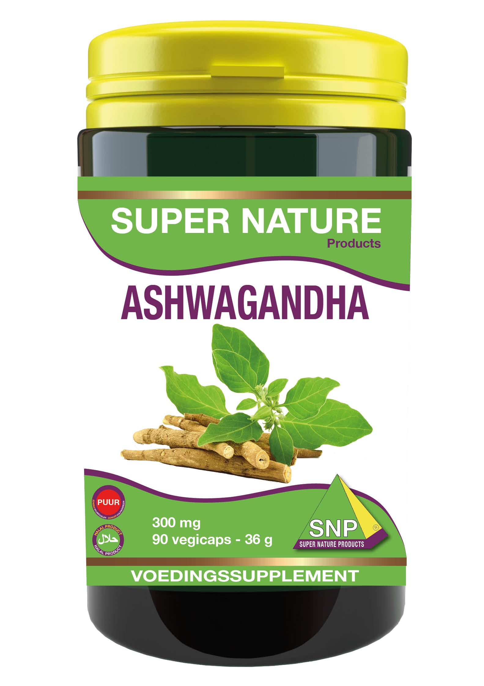 SNP Ashwagandha 300mg puur 90.00 Vegetarische capsules