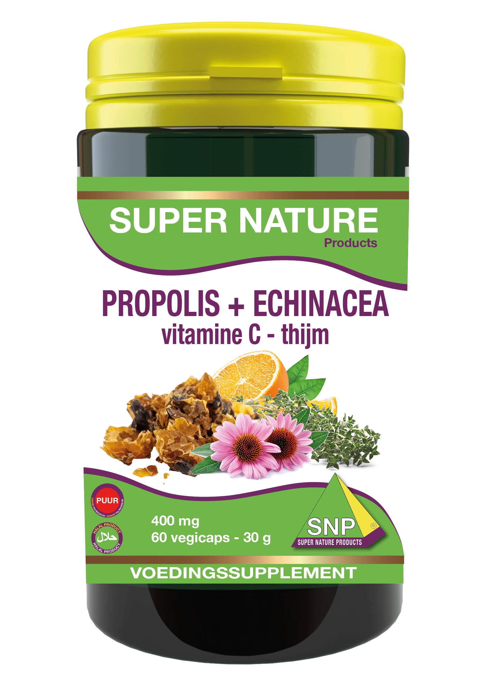 SNP Propolis+echinacea - thijm- vitamine C 400mg puur 60.00 Capsules
