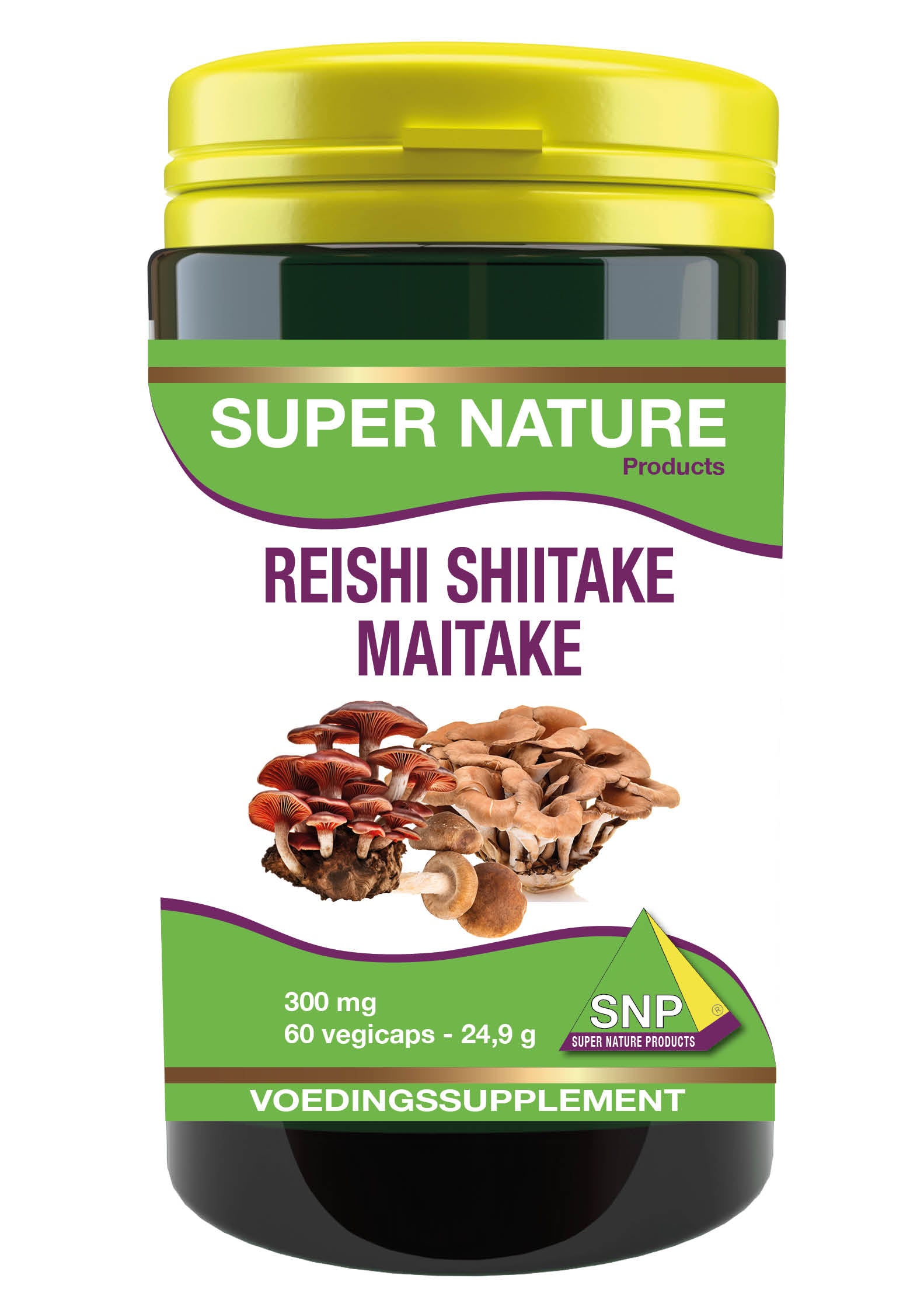 SNP Reishi shiitake maitake 300 mg 60.00 Vegetarische capsules