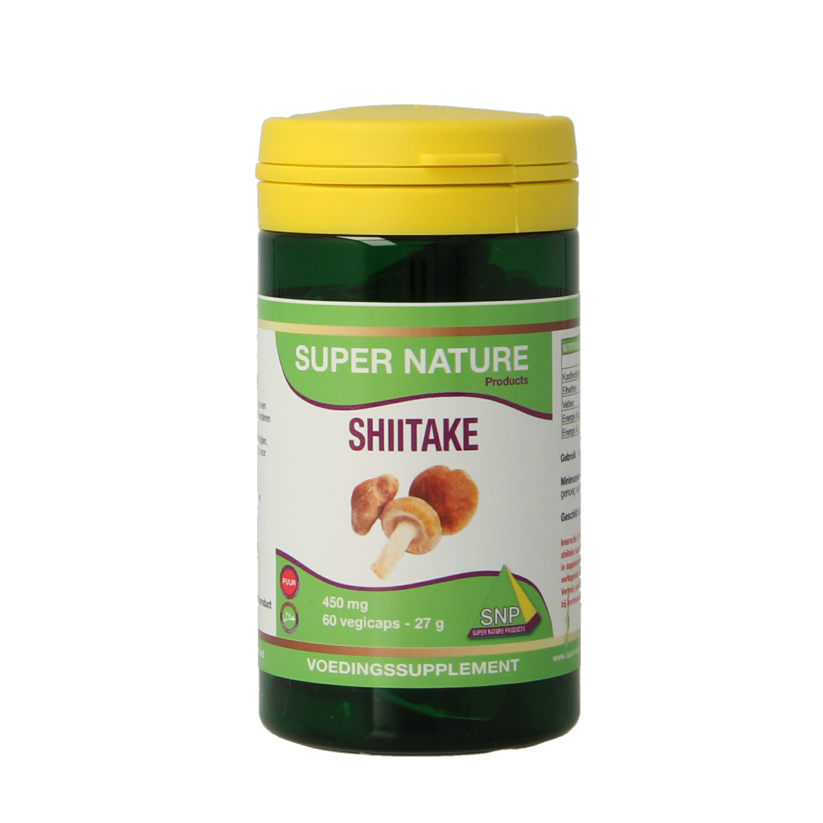 SNP Shiitake 450mg puur 60.00 Vegetarische capsules
