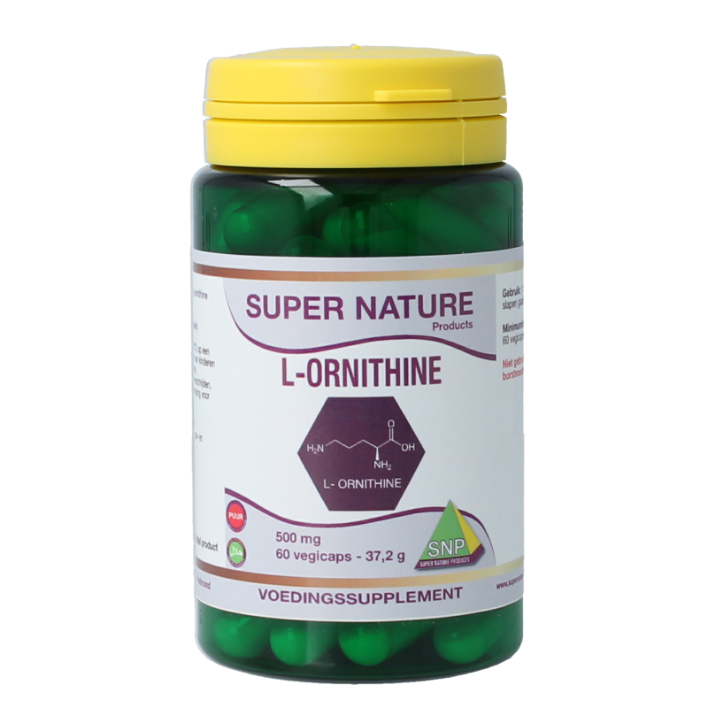 SNP L-Ornithine 500mg puur 60 Vegetarische capsules