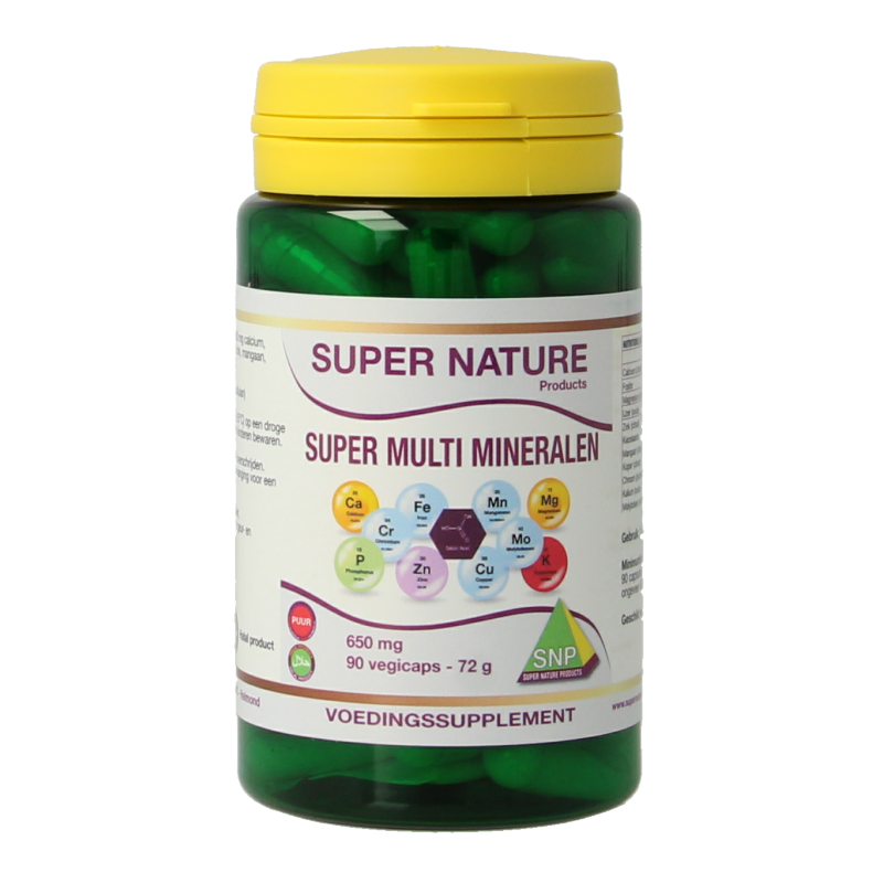 SNP Super multi mineralen 650mg puur 90 Vegetarische capsules