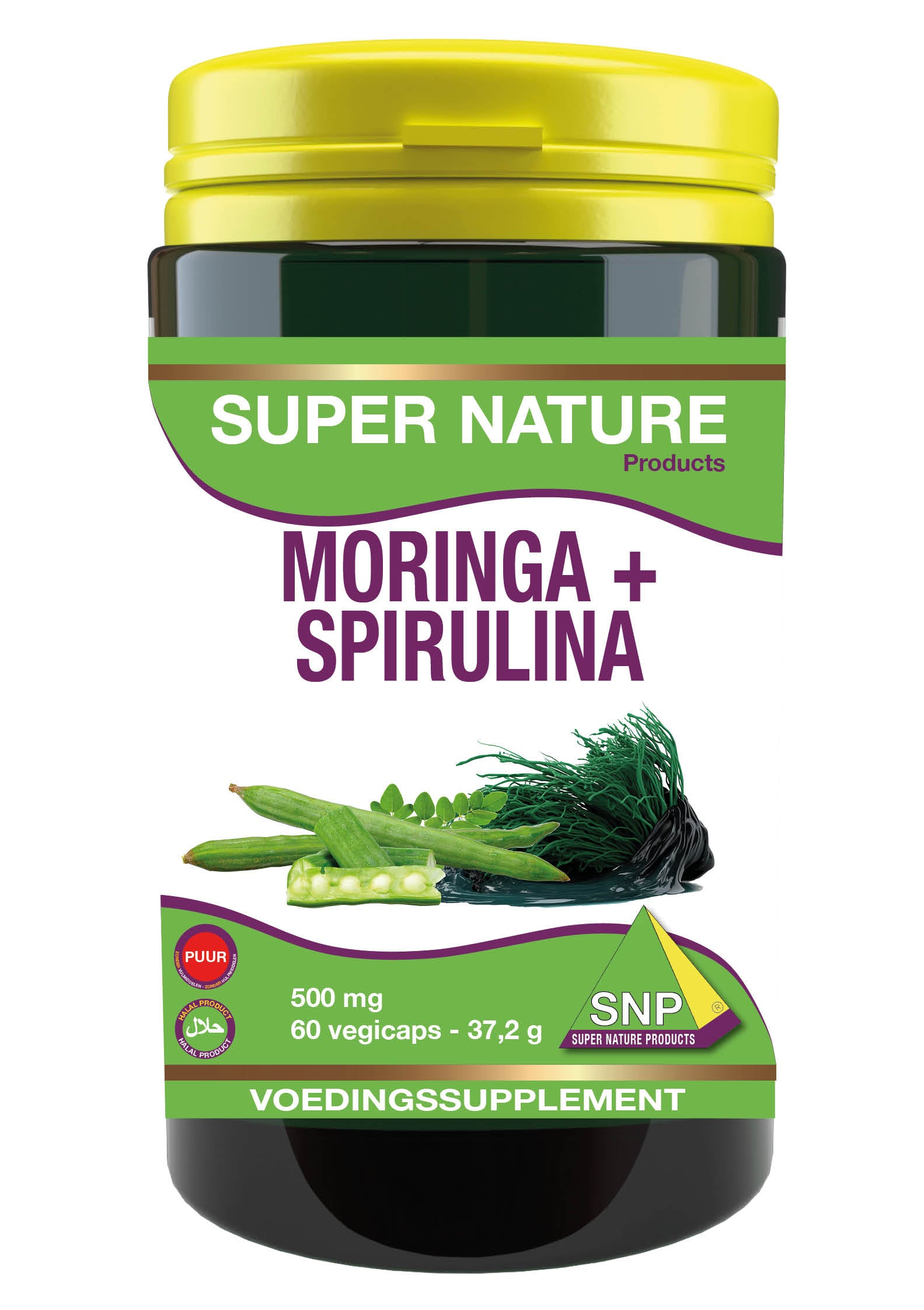 SNP Moringa & spirulina 500mg puur 60 Capsules