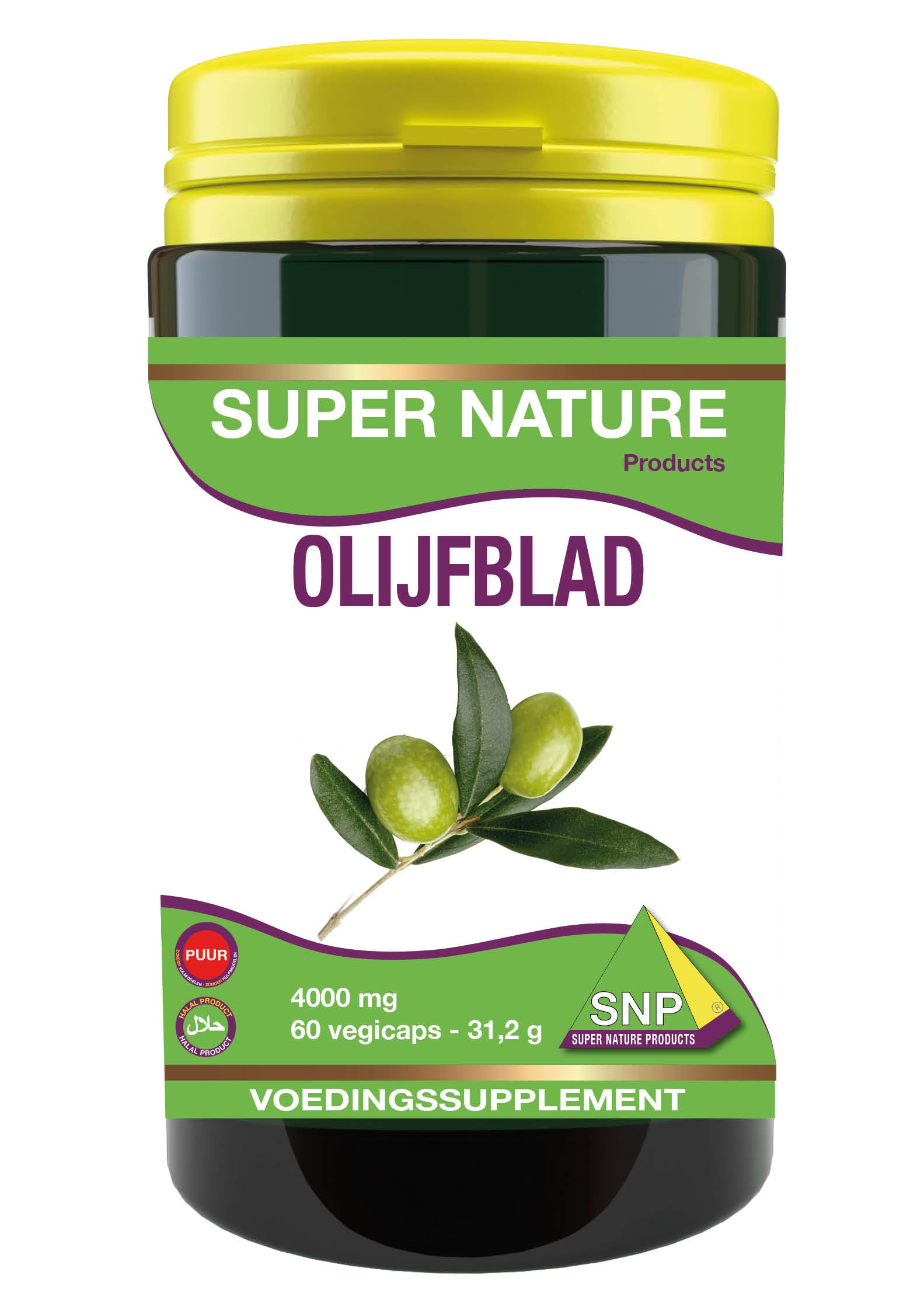 SNP Olijfblad extract extra forte puur 60 Vegetarische capsules