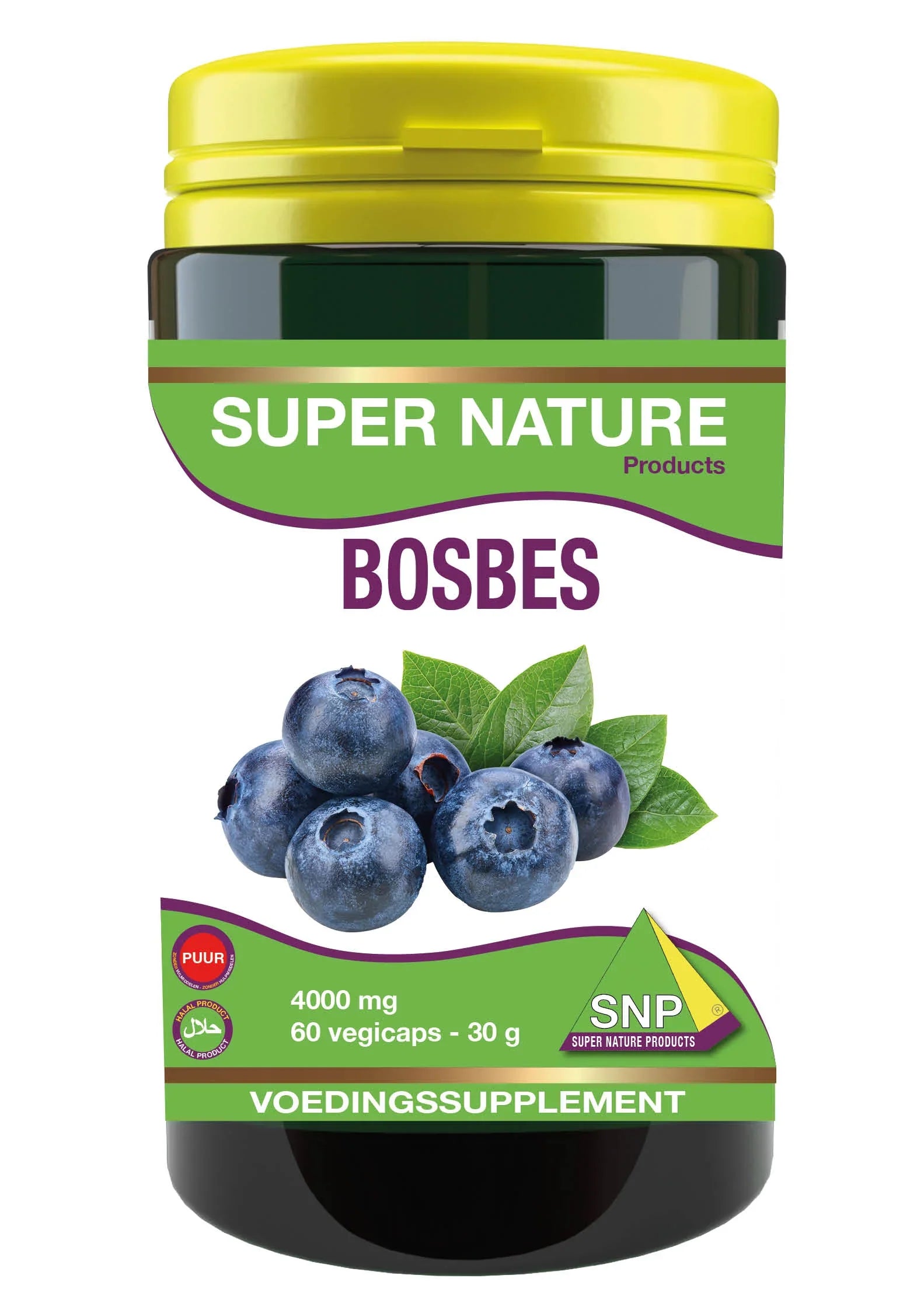 SNP Bosbes extra forte 4000 mg puur 60 Vegetarische capsules
