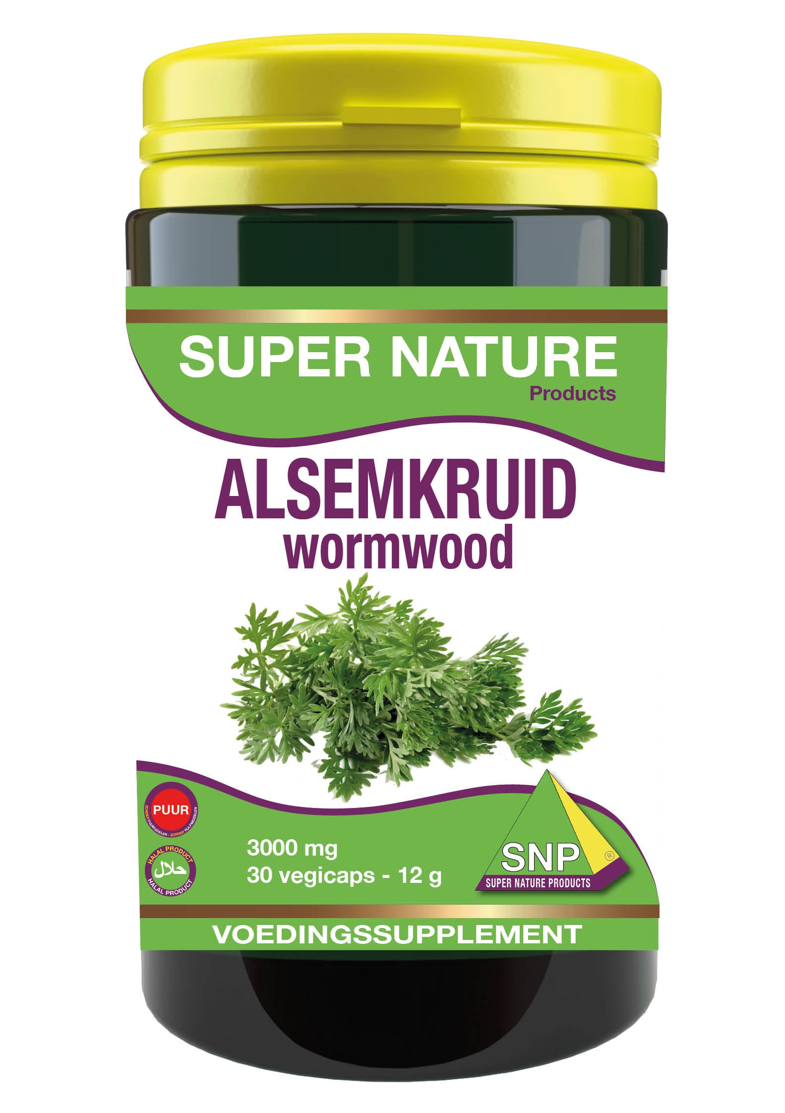 SNP Alsemkruid wormwood 3000 mg puur 30.00 Vegetarische capsules