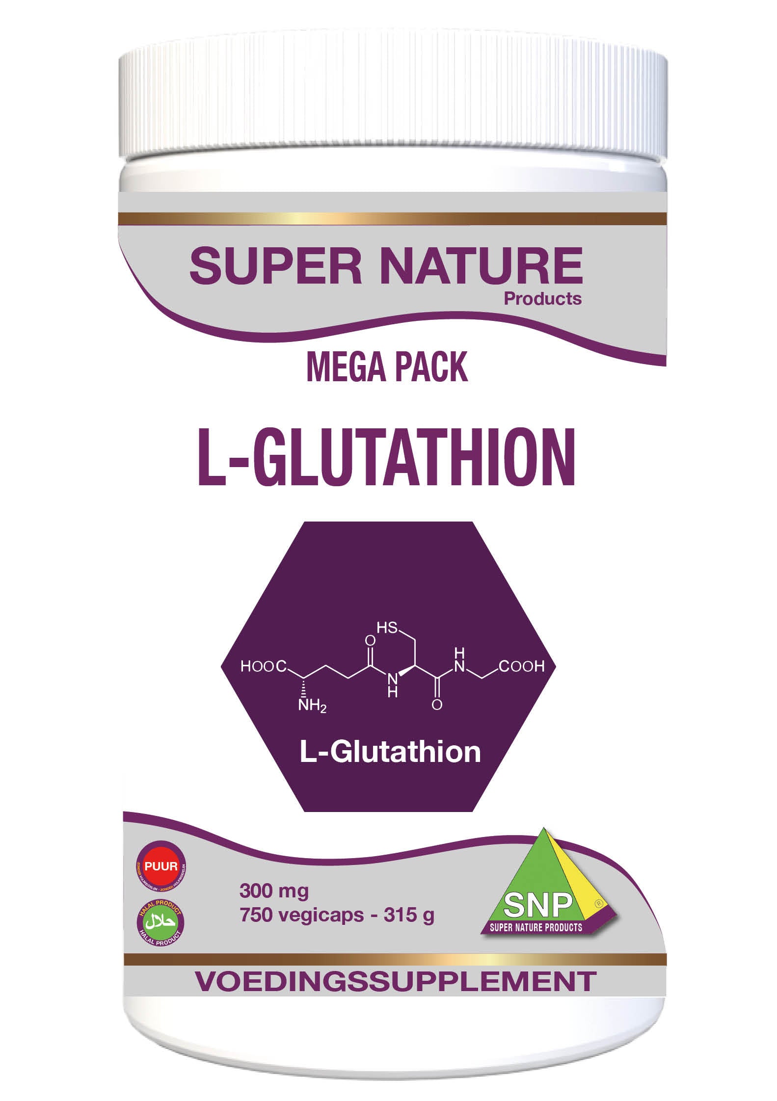 SNP L-Glutathion puur megapack 750 Capsules