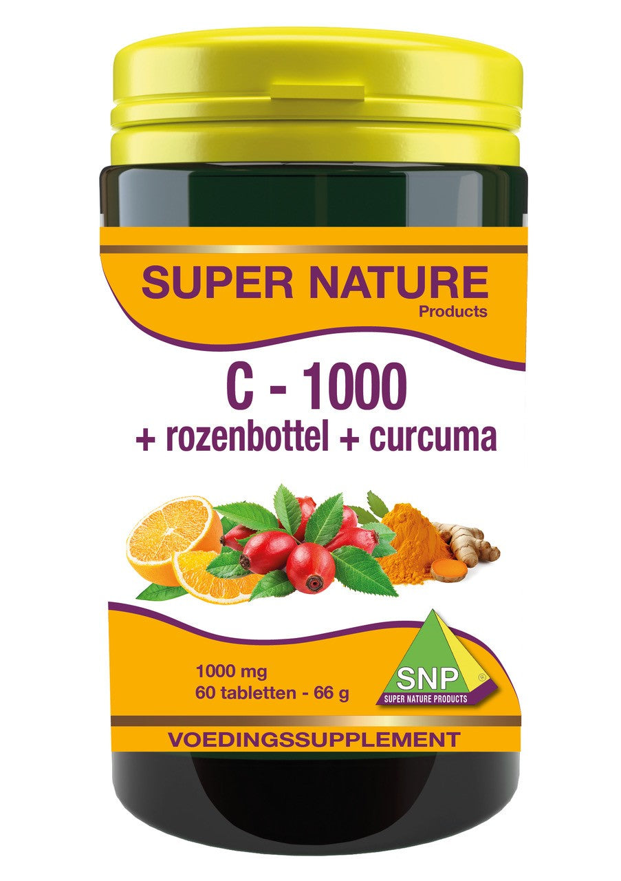 SNP Vitamine C + rozenbottel + curcuma 1000mg 60.00 Tabletten