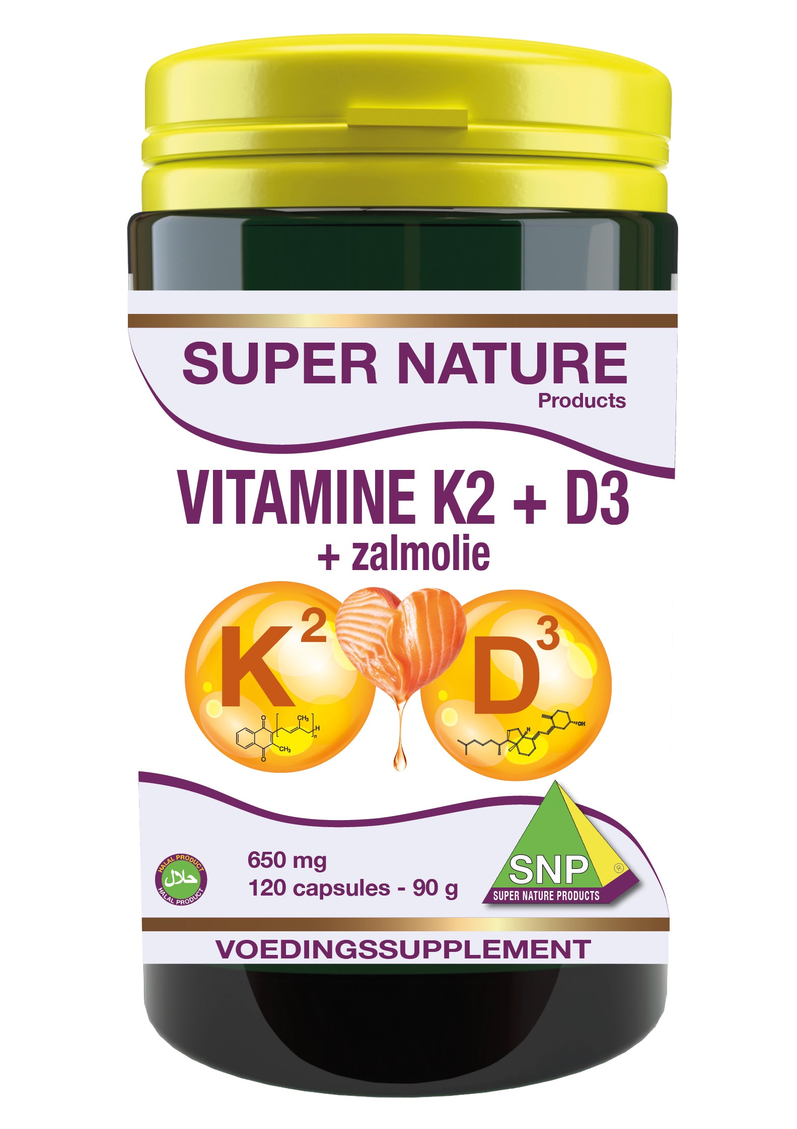 SNP Vitamine K2 D3 zalmolie 120 Capsules
