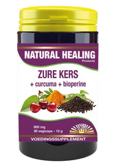NHP Zure kers/curcuma/piper nigrum 30 Vegetarische capsules