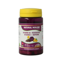 NHP Vit B3 Resveratrol vitamine C bioperine 30 Vegetarische capsules