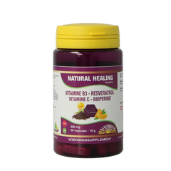 NHP Vit B3 Resveratrol vitamine C bioperine 30 Vegetarische capsules