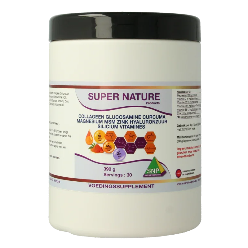 SNP Collageen glucosamine curcuma magnesium MSM 390 Gram