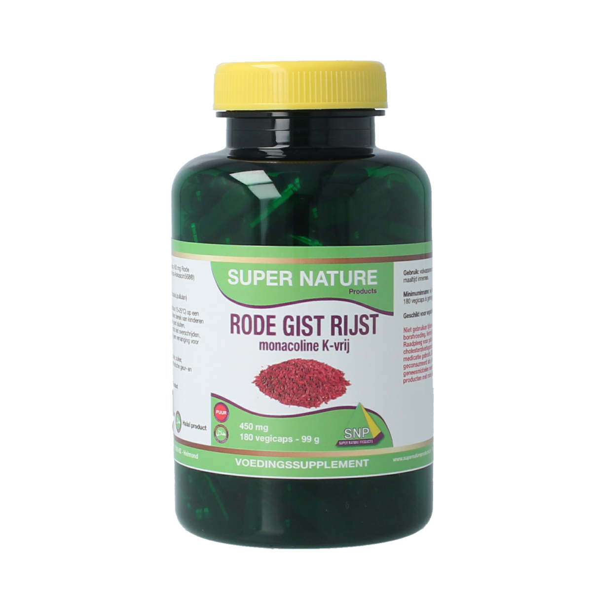 SNP Rode gist rijst monacoline K-vrij 180.00 Vegetarische capsules