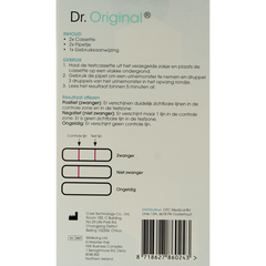Dr. Original Zwangerschapstest 2 Stuks