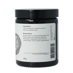 Van Toen Chaga poeder bio 80.00 Gram
