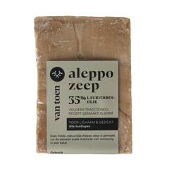 Van Toen Aleppo zeep 35% laurierbesolie 190.00 Gram