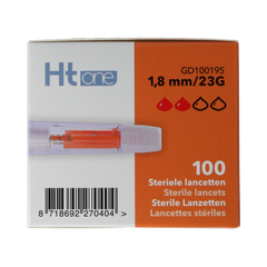 HT One Ht One Veiligheidslancetten 1,8 mm 100.00 Stuks