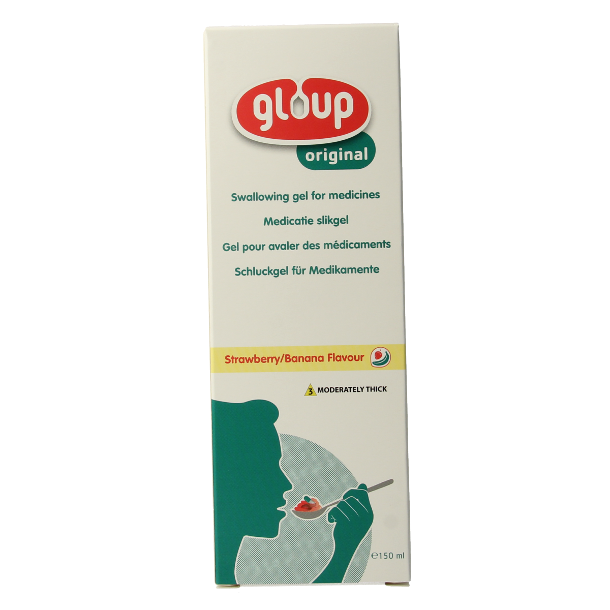 Gloup Original medicatie inname gel aardbei banaan 150.00 Milliliter