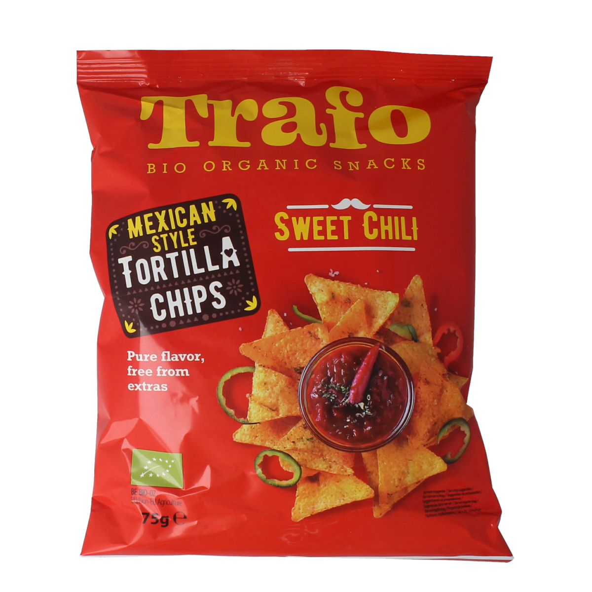 Trafo Tortilla chips chili bio 75.00 Gram