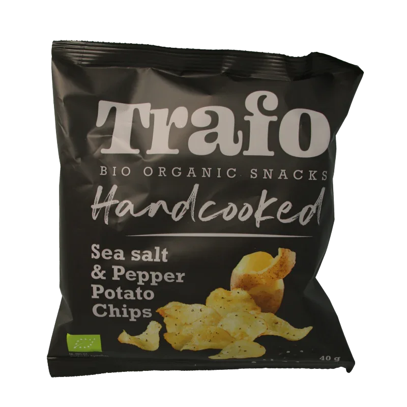 Trafo Chips handcooked zout en peper bio 40 Gram