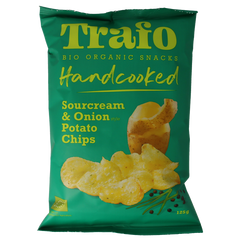Trafo Chips handcooked sour cream & onion bio 125 Gram