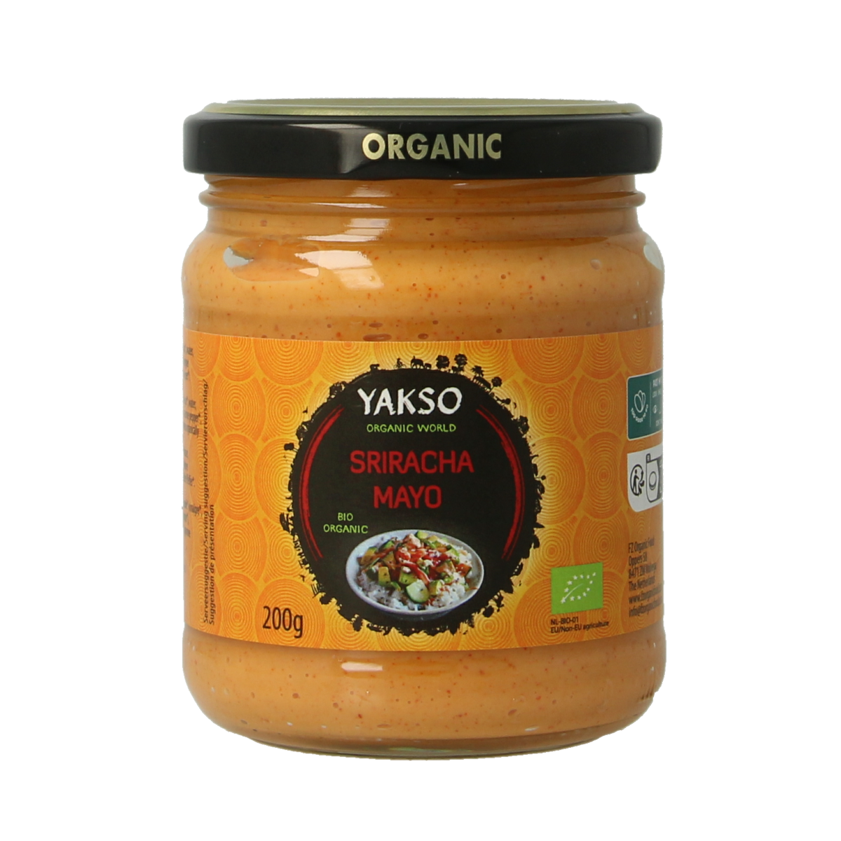Yakso Sriracha mayonaise bio 200.00 Gram
