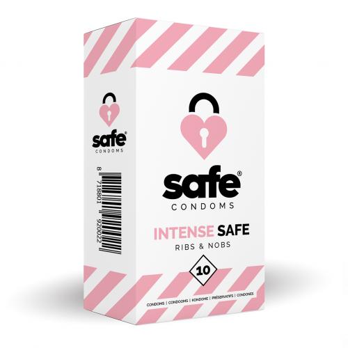 Safe Condooms ribbers & noppen 10 Stuks