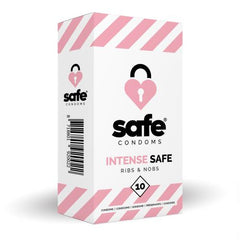 Safe Condooms ribbers & noppen 10 Stuks