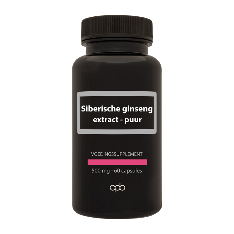 APB Holland Siberische ginseng extract puur 500mg 60 Vegetarische capsules