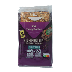 TastyBasics Less carb-high protein crackers meerzaden 200.00 Gram