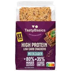 TastyBasics Low carb-high protein crackers meerzaden 200.00 Gram